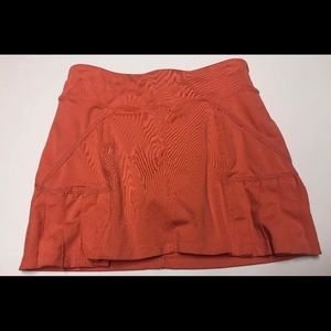 Athleta Skort Coral Color Small Zip Pocketed Women